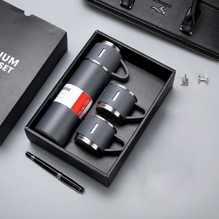 Thermos Premium + 2 Cups حافظ الحرارة