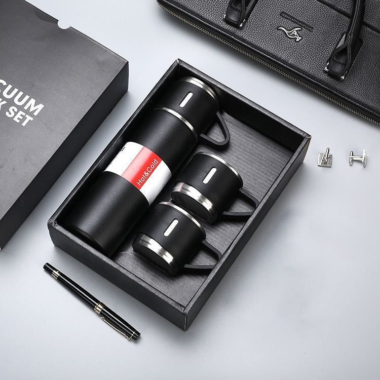 Thermos Premium + 2 Cups حافظ الحرارة