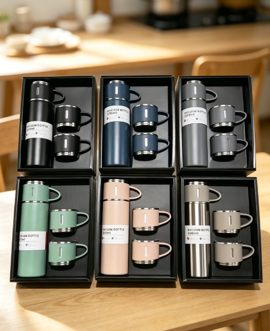 Thermos Premium + 2 Cups حافظ الحرارة