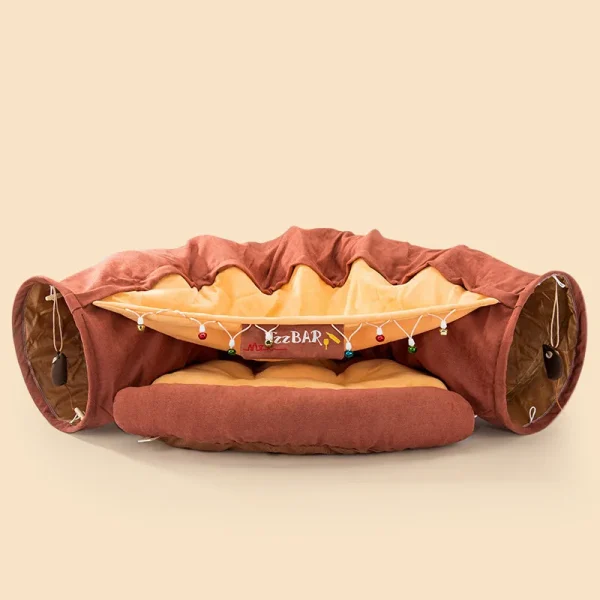 2-in-1 Cat Bed Play Tunnel - Image 8