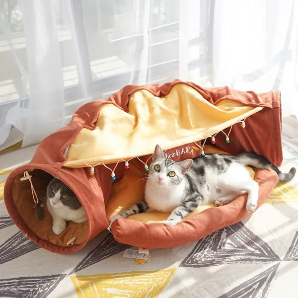 2-in-1 Cat Bed Play Tunnel - Image 4
