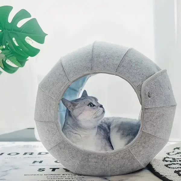 ?Cat Cave Tunnel Multi-Function Foldable Cat Bed