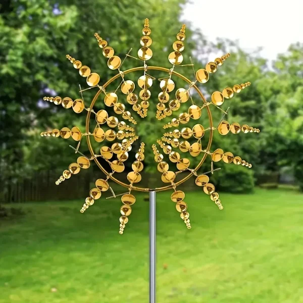 Metal Windmill 3D Kinetic Sculpture - Image 5