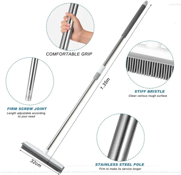 Rubber Broom Pet Hair Lint Removal - Image 3