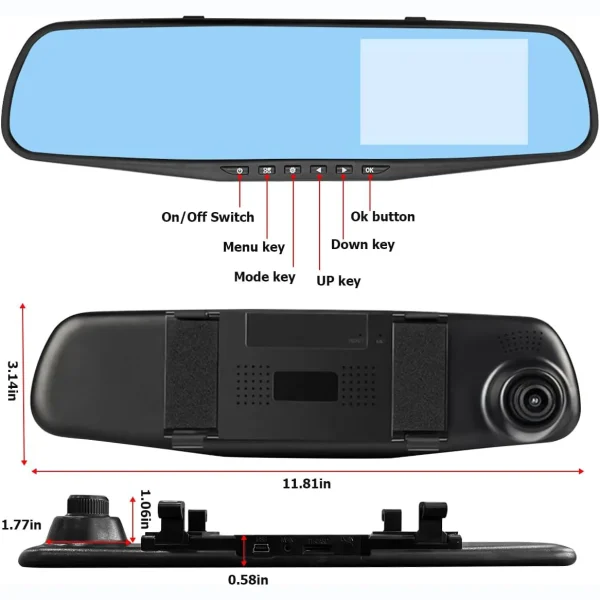1080P Full HD Video Car Driving Recorder - Image 11