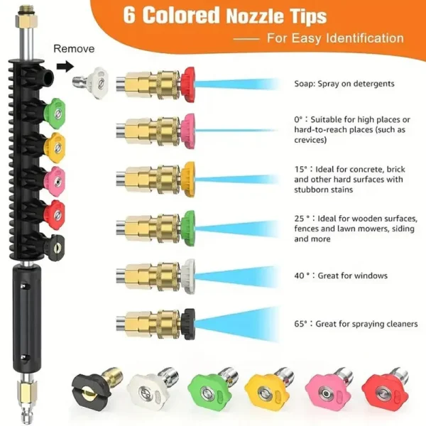 4000 PSI Pressure Washer Wand Set 10PCS - Image 11