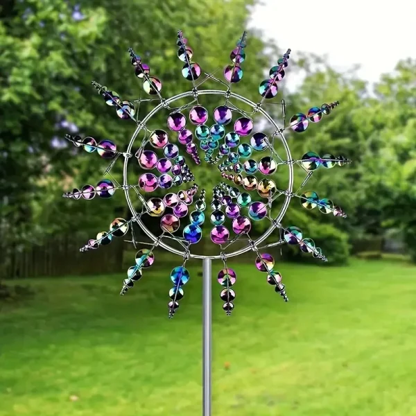 Metal Windmill 3D Kinetic Sculpture - Image 10