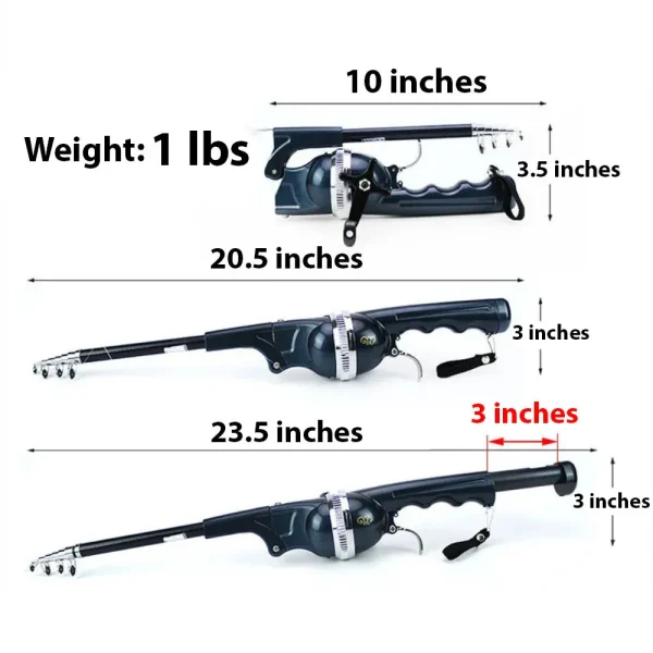 Upgraded Pocket Telescopic Compatible Fishing Pole - Image 8