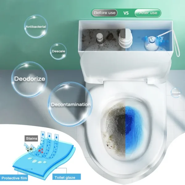 🚽2 Pcs Automatic Toilet Bowl Cleaner Light Fresh Scent - Image 6