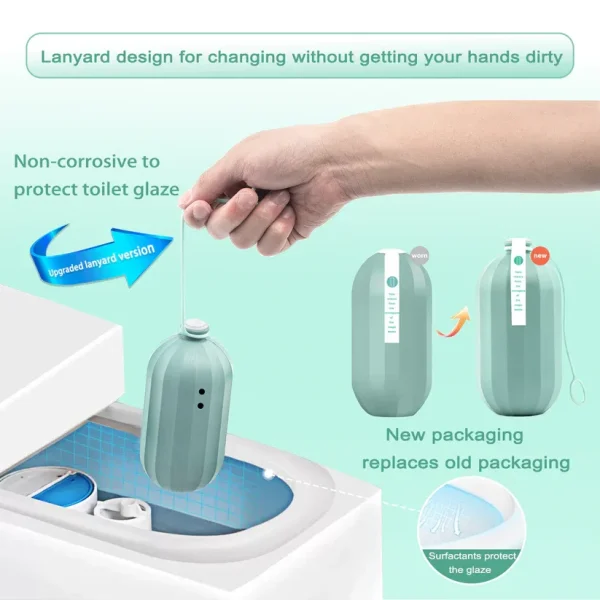 🚽2 Pcs Automatic Toilet Bowl Cleaner Light Fresh Scent - Image 7