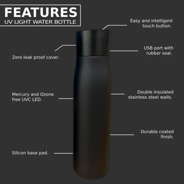 18oz Self-Cleaning UV Water Bottle - Image 7